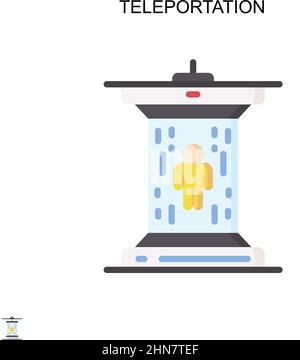 Teleportation Simple vector icon. Illustration symbol design template for web mobile UI element. Stock Vector