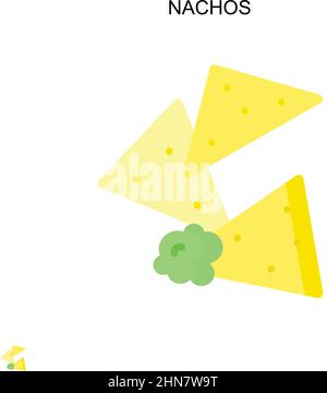 Nachos Simple vector icon. Illustration symbol design template for web mobile UI element. Stock Vector