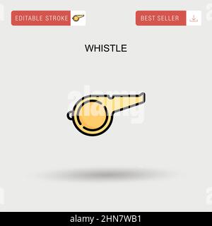 Whistle Simple vector icon. Stock Vector