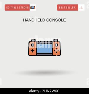 Handheld console Simple vector icon. Stock Vector