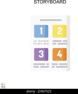 Storyboard Simple vector icon. Illustration symbol design template for web mobile UI element. Stock Vector