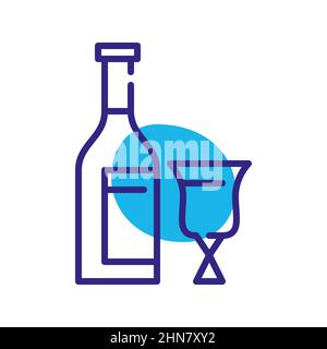 Church wine icon. Pixel perfect, editable stroke, color icon Stock Vector