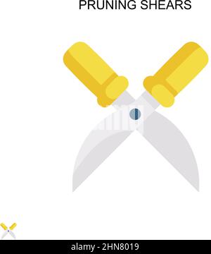 Pruning shears Simple vector icon. Illustration symbol design template for web mobile UI element. Stock Vector