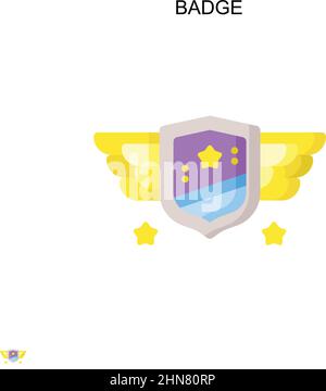 Badge Simple vector icon. Illustration symbol design template for web mobile UI element. Stock Vector