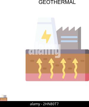 Geothermal Simple vector icon. Illustration symbol design template for web mobile UI element. Stock Vector