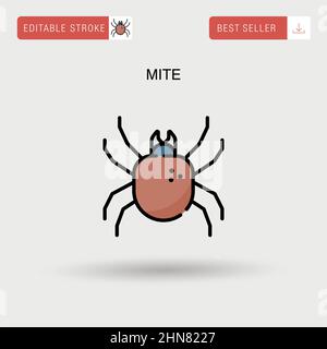 Mite Simple vector icon. Stock Vector