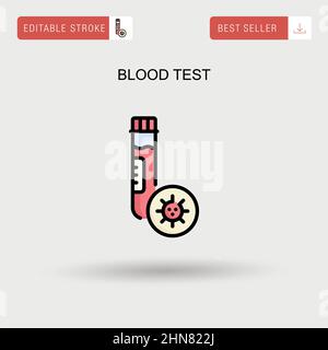 Blood test Simple vector icon. Stock Vector