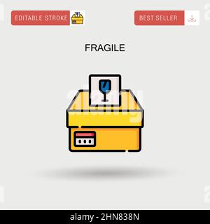 Fragile Simple vector icon. Stock Vector