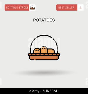 Potatoes Simple vector icon. Stock Vector