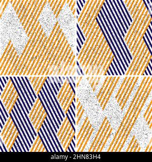 4 different vector patterns in the same package(eps). One pattern is paid and 3 are free (white dividing lines) Stock Vector