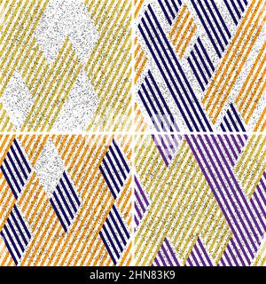 4 different vector patterns in the same package(eps). One pattern is paid and 3 are free (white dividing lines) Stock Vector