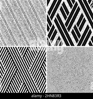 4 different vector patterns in the same package(eps). One pattern is paid and 3 are free (white dividing lines) Stock Vector