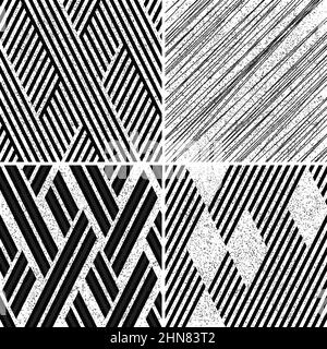 4 different vector patterns in the same package(eps). One pattern is paid and 3 are free (white dividing lines) Stock Vector
