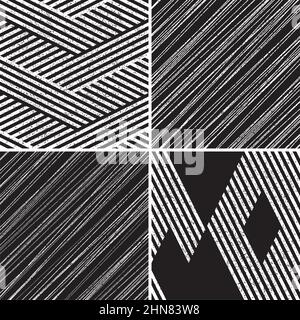 4 different vector patterns in the same package(eps). One pattern is paid and 3 are free (white dividing lines) Stock Vector