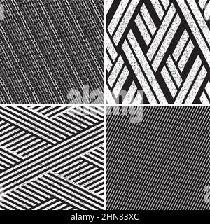 4 different vector patterns in the same package(eps). One pattern is paid and 3 are free (white dividing lines) Stock Vector