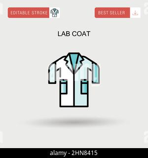 Lab coat Simple vector icon. Stock Vector