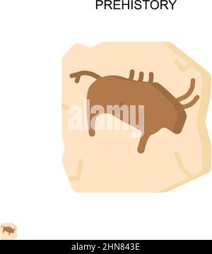 Prehistory Simple vector icon. Illustration symbol design template for web mobile UI element. Stock Vector