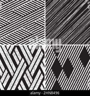 4 different vector patterns in the same package(eps). One pattern is paid and 3 are free (white dividing lines) Stock Vector