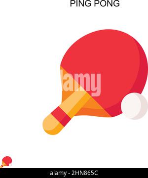 Ping pong Simple vector icon. Illustration symbol design template for web mobile UI element. Stock Vector