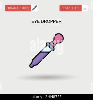 Eye dropper Simple vector icon. Stock Vector