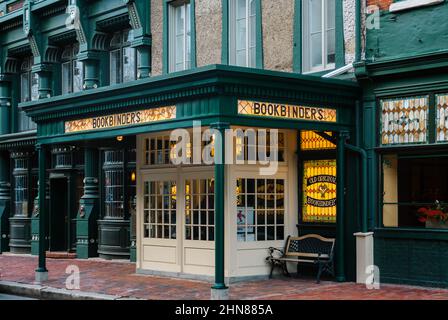 The Old Original Bookbinder's building, an historic seafood restaurant in Philadelphia, Pennsylvania Stock Photo