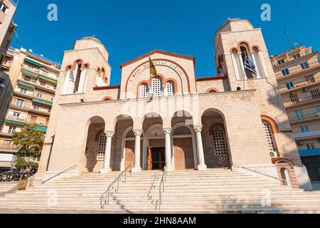 Holy Church of Panagia Dexia in Thessaloniki. Worship and religion in Macedonia concept Stock Photo