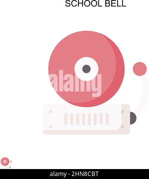 School bell Simple vector icon Stock Vector Image & Art - Alamy