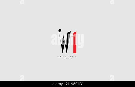Alphabet letters Initials Monogram logo WHHW W H Stock Vector