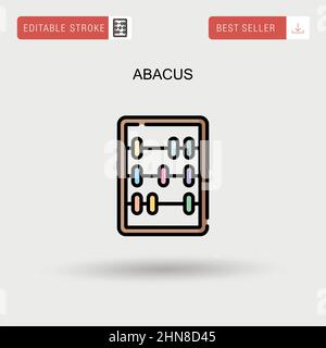 Abacus Simple vector icon. Stock Vector