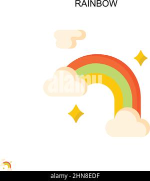 Rainbow Simple vector icon. Illustration symbol design template for web mobile UI element. Stock Vector