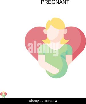 Pregnant Simple vector icon. Illustration symbol design template for web mobile UI element. Stock Vector