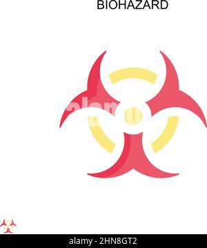 Biohazard Simple vector icon. Illustration symbol design template for web mobile UI element. Stock Vector