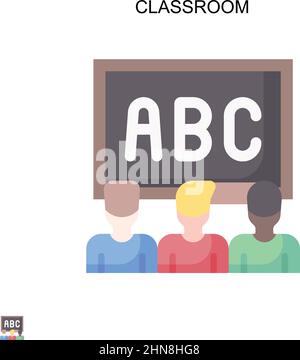 Classroom Simple vector icon. Illustration symbol design template for web mobile UI element. Stock Vector