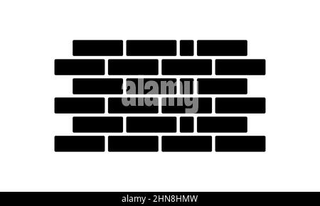 Brick wall icon. Construction concept. Vector on isolated white background. EPS 10. Stock Vector