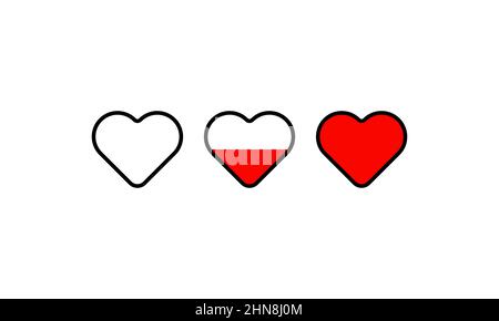 Wireless charging love energy sign. Growth of love. Vector on isolated white background. EPS 10. Stock Vector