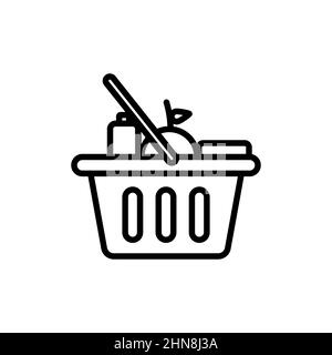 Product basket icon. Shopping concept. Vector on isolated white background. EPS 10. Stock Vector