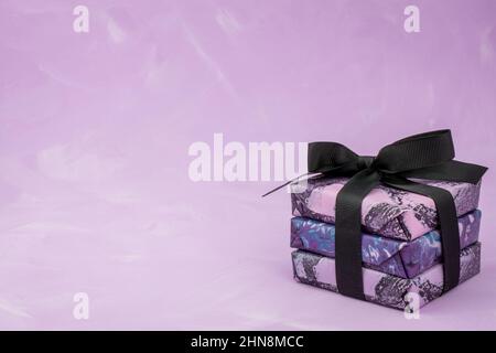 lavender soap on pink background Stock Photo