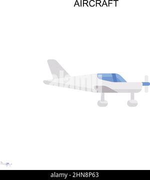 Aircraft Simple vector icon. Illustration symbol design template for web mobile UI element. Stock Vector