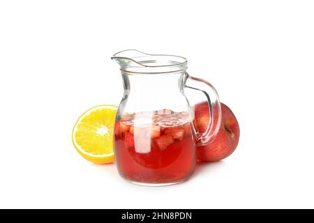 Concept of alcohol drink with Sangria isolated on white background Stock Photo