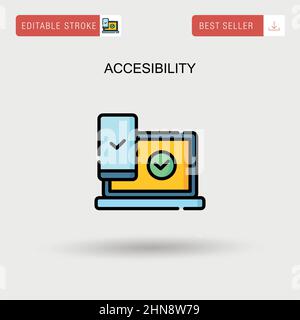 Accesibility Simple vector icon. Stock Vector