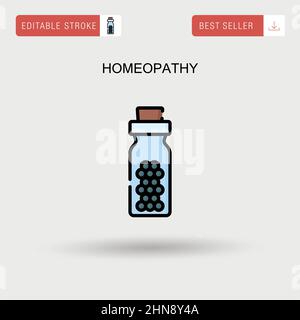 Homeopathy Simple vector icon. Stock Vector