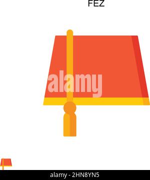 Fez Simple vector icon. Illustration symbol design template for web mobile UI element. Stock Vector