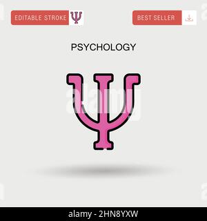 Psychology Simple vector icon. Stock Vector