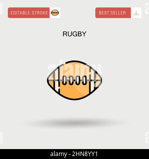 Rugby Simple vector icon. Stock Vector