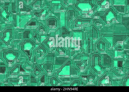 artistic teal, sea-green web optic pattern computer graphics background or texture illustration Stock Photo