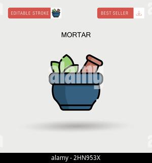 Mortar Simple vector icon. Stock Vector