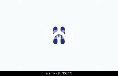 Initial letter H minimal logo design icon modern style illustration. Stock Vector