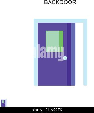 Backdoor Simple vector icon. Illustration symbol design template for ...