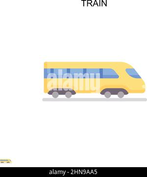 Train Simple vector icon. Illustration symbol design template for web mobile UI element. Stock Vector