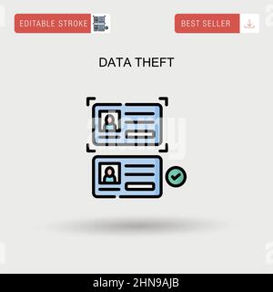 Data theft Simple vector icon. Stock Vector